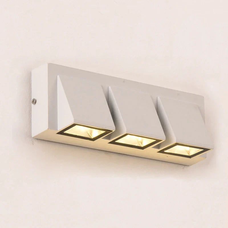 Home Decor 5W 15W LED Wall Light Indoor Outdoor Waterproof Aluminum Three-head Wall Lamp for Garden Porch Bedroom Stairs Lights