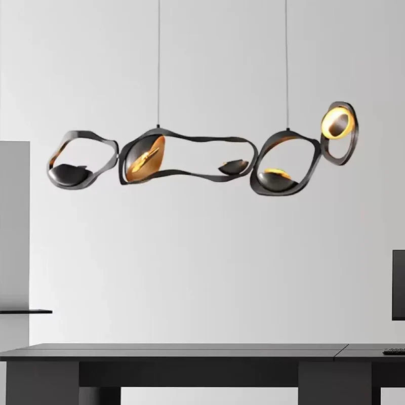 Modern LED home interior lighting ceiling chandelier, metal lustre, dimmable, suitable for living room lighting